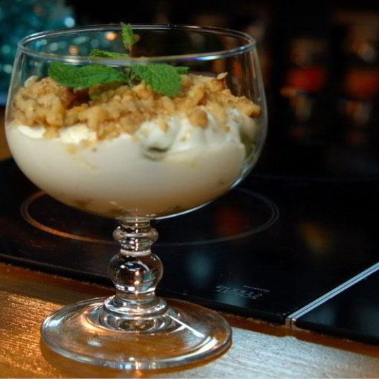 Рецепт слима десерт из винограда, маскарпоне и грецких орехов