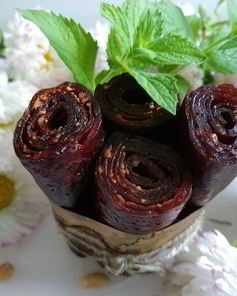 Сливовая пастила с мятой и имбирем