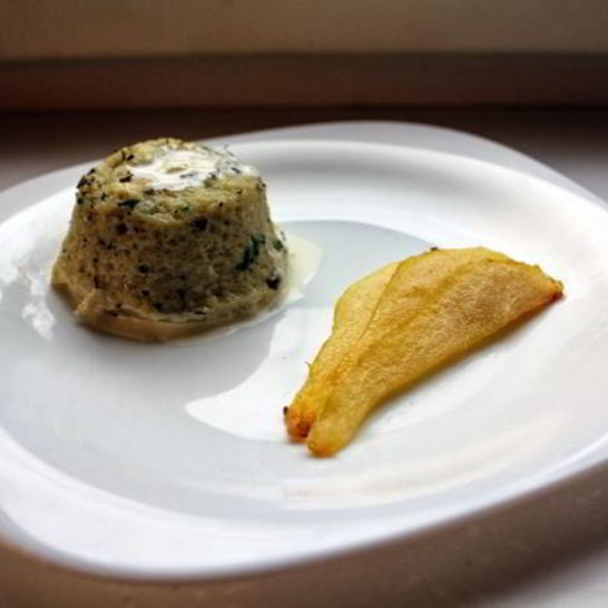 Рецепт дважд запеченное суфле горгонзола и карамелизованная груша