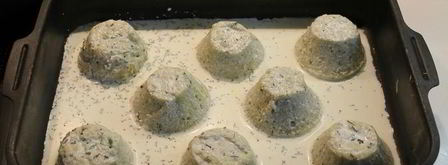 дважды запеченное суфле горгонзола и карамелизованная груша. Шаг 13