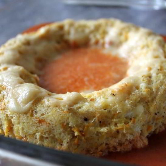 Рецепт дважд запеченное суфле из цукини с томатно-кокосовым соусом