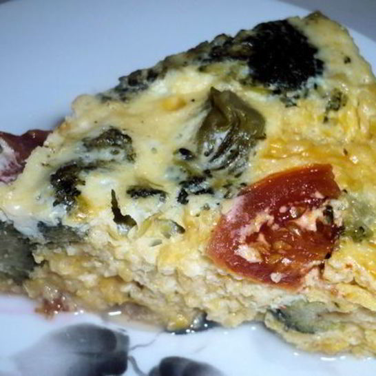 Рецепт кукурузного суфле с брокколи и помидорами