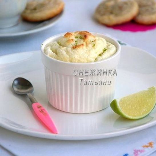 Рецепт лаймового суфле с сыром джюгас
