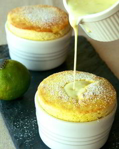 Манговое суфле под кокосово-лаймовым заварным кремом