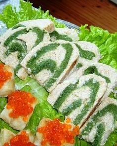 Рыбный рулет-суфле со шпинатом