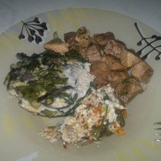 Рецепт суфле со стручковой фасолью и свинина в итальянском стиле