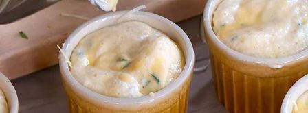 сырное суфле с зеленым луком и кукурузной мукой. Шаг 12