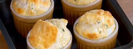 сырное суфле с зеленым луком и кукурузной мукой. Шаг 13