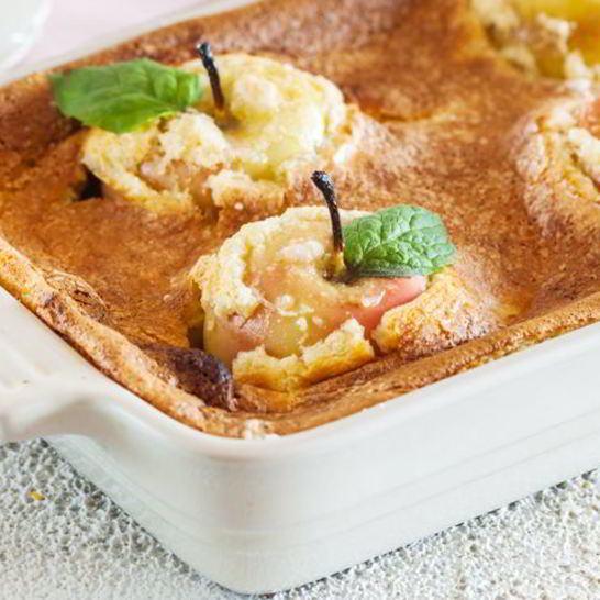 Рецепт яблок в манном суфле