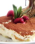 Тирамису с малиной и мятой