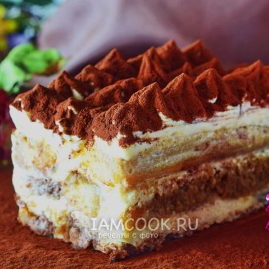Рецепт тирамису со сливками