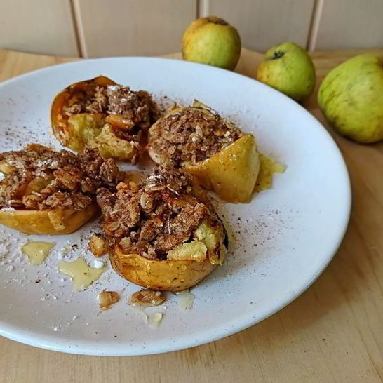 Рецепт запеченных яблок с овсянкой