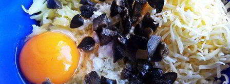 биточки из картофеля и творога с маслинами. Шаг 4