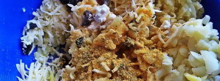 биточки из картофеля и творога с маслинами. Шаг 5