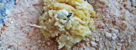 биточки из картофеля и творога с маслинами. Шаг 6