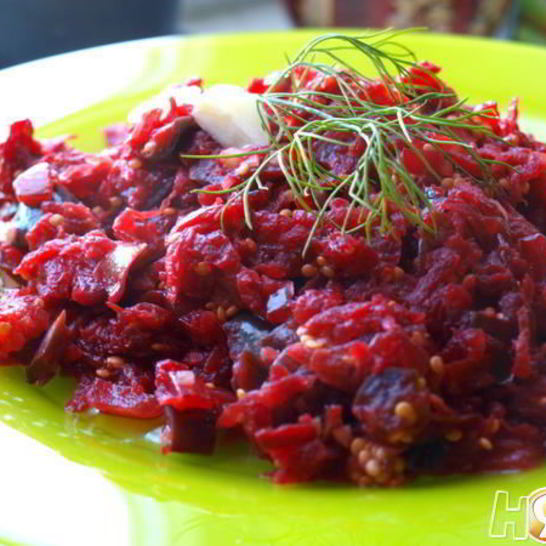 Рецепт гарнира из свеклы и баклажанов