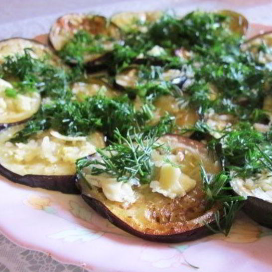 Рецепт гарнира из жареных баклажанов