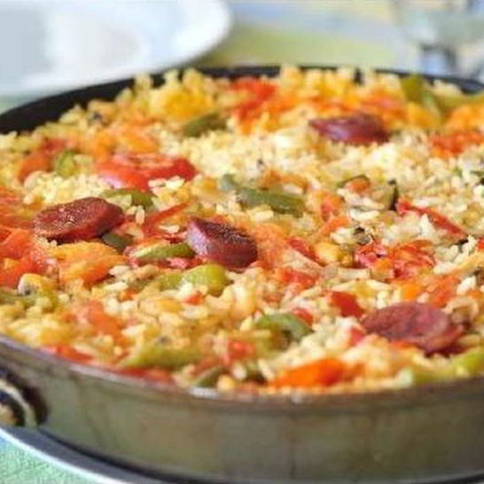 Рецепт ароматного риса с овощами по-испански