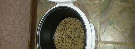 бурый рис в мультиварке. Шаг 4