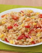 Быстрый рис с овощной смесью