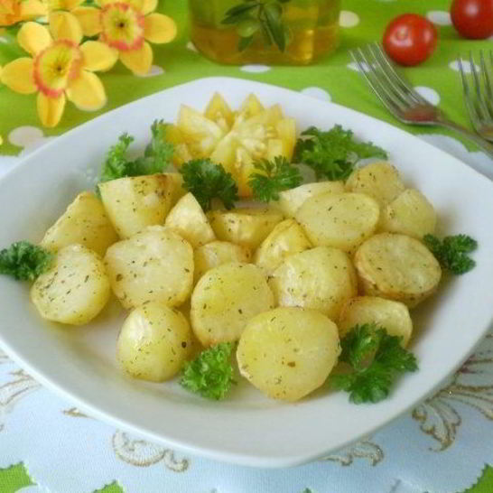 Рецепт картофеля кусочками в духовке