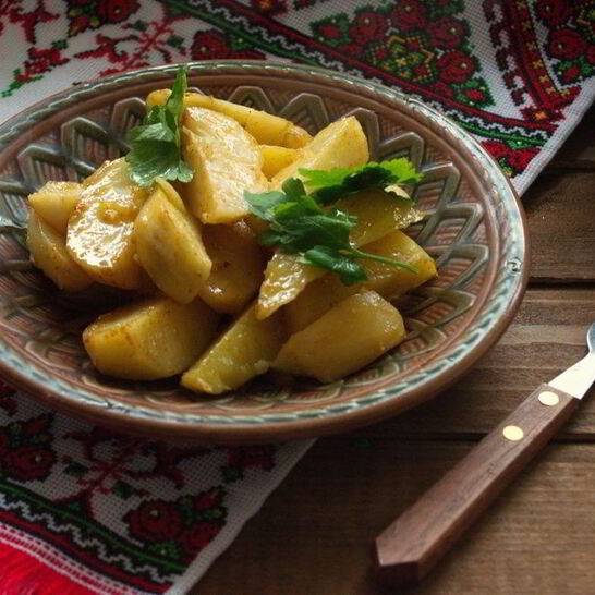 Рецепт картофеля по-деревенски в рукаве