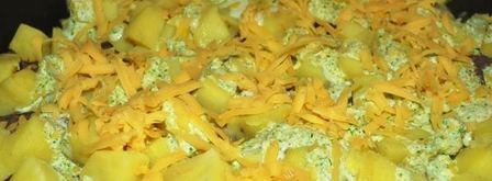 картофель с говядиной, фасолью и опятами. Шаг 8