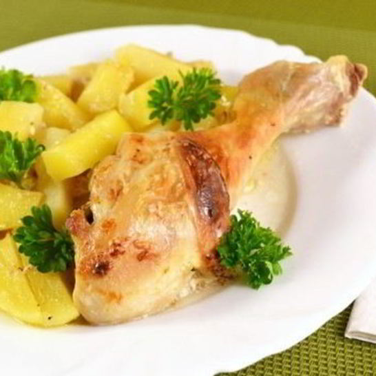 Рецепт картофеля с курицей в духовке