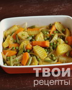 Картофель с овощами