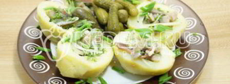 картофель с селедкой. Шаг 6