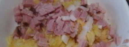 картофель с ветчиной. Шаг 4