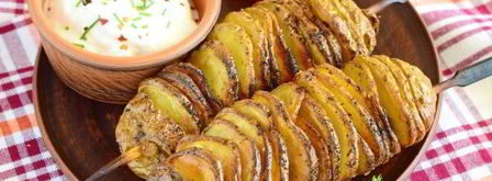 картофель спиралью на шпажках в духовке. Шаг 15