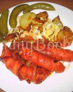 Картофель жареный с сосисками