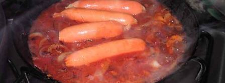 картофель жареный с сосисками. Шаг 6