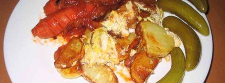 картофель жареный с сосисками. Шаг 11