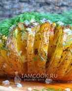 Картошка-гармошка с салом в духовке