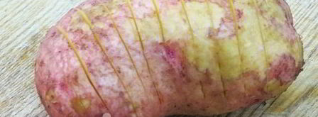 картошка-гармошка с салом в духовке. Шаг 4