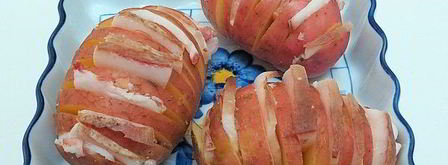 картошка-гармошка с салом в духовке. Шаг 5