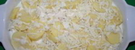 картошка в духовке со сливками и сыром. Шаг 3