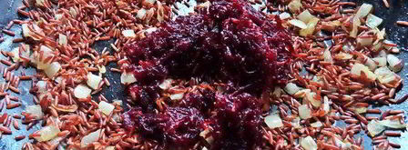 красный рис в вине с лососем и сыром. Шаг 5