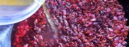 красный рис в вине с лососем и сыром. Шаг 8