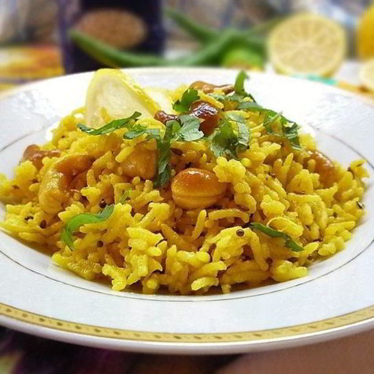 Рецепт лимонного риса со специями и кешью