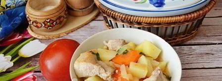 молодая картошка с мясом в духовке. Шаг 15