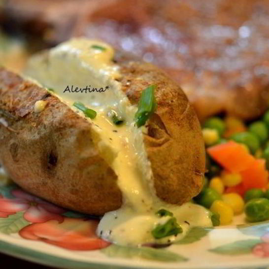 Рецепт печеного картофеля с фетой