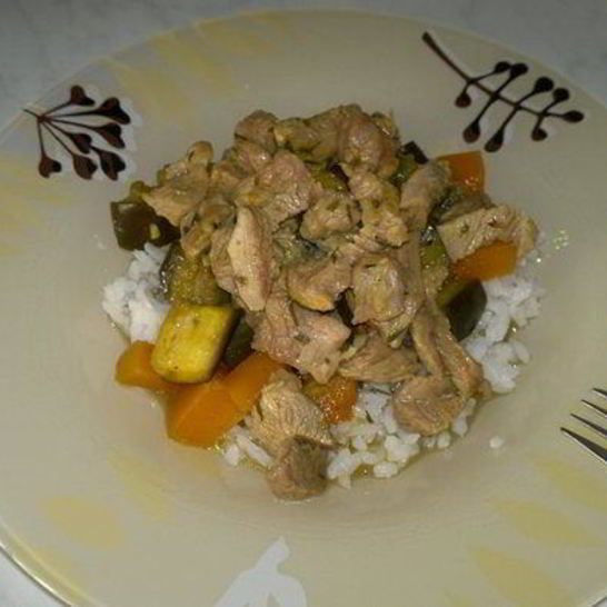 Рецепт риса по-тайски с бедром индейки