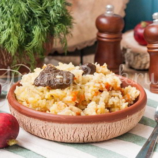 Рецепт риса с лесными грибами в мультиварке