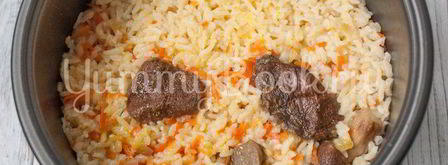 рис с лесными грибами в мультиварке. Шаг 5