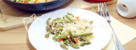 рис с овощами и стручковой фасолью. Шаг 8