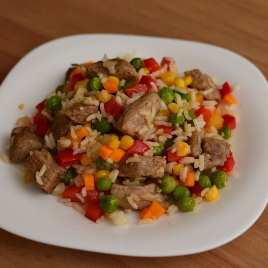 Рецепт риса со свининой