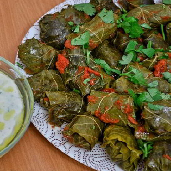 Рецепт долмы в виноградных листьях